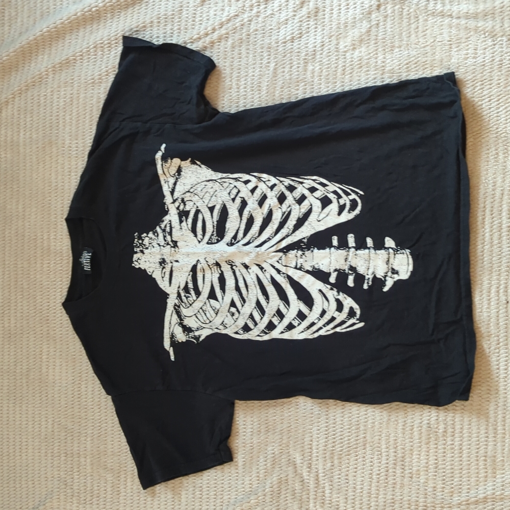 Unisex Black Skeleton Shirt